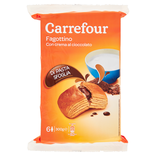Image of Carrefour Fagottino con crema al cioccolato 6 x 50 g 1293843