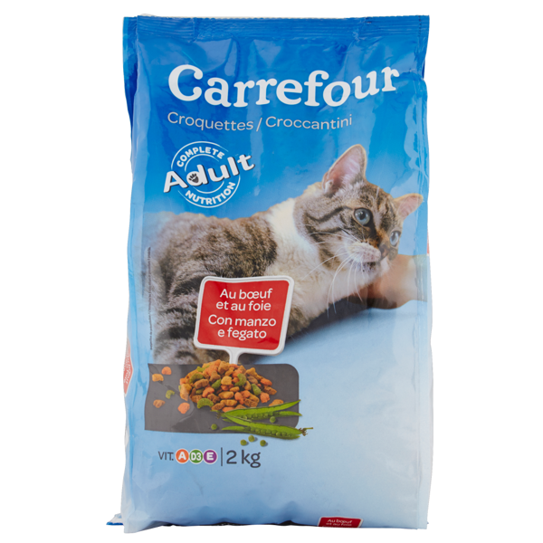 Image of Carrefour Adult Croccantini Con manzo e fegato per gatti 2 kg 1321660