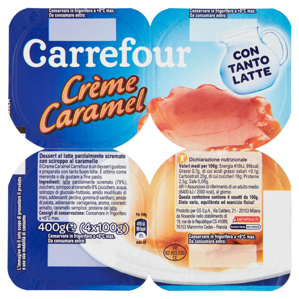 Image of Carrefour Crème Caramel 4 x 100 g 1344465