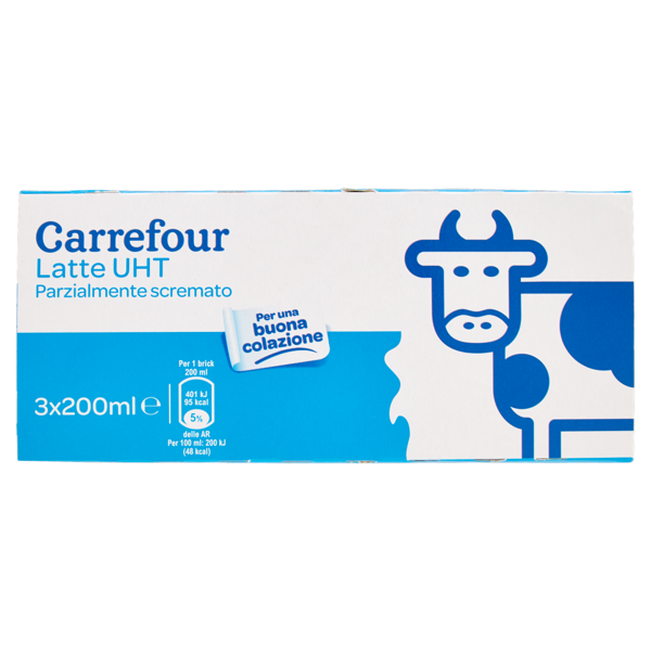 Image of Carrefour Latte UHT Parzialmente scremato 3 x 200 ml 1349691