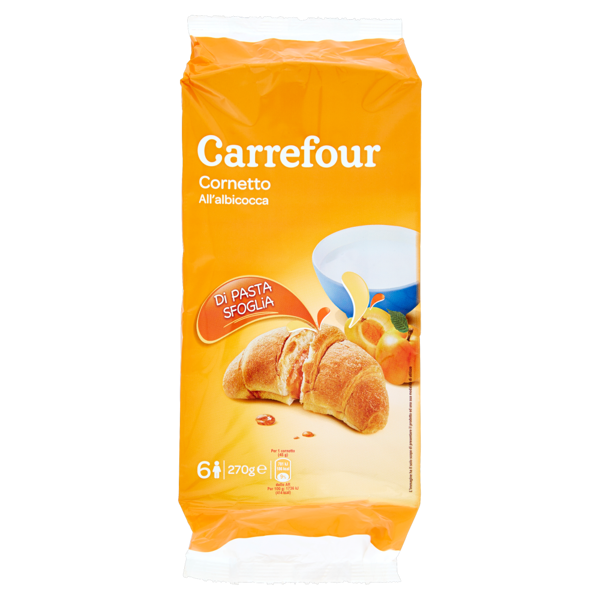 Image of Carrefour Cornetto all'albicocca 6 x 45 g 1490785