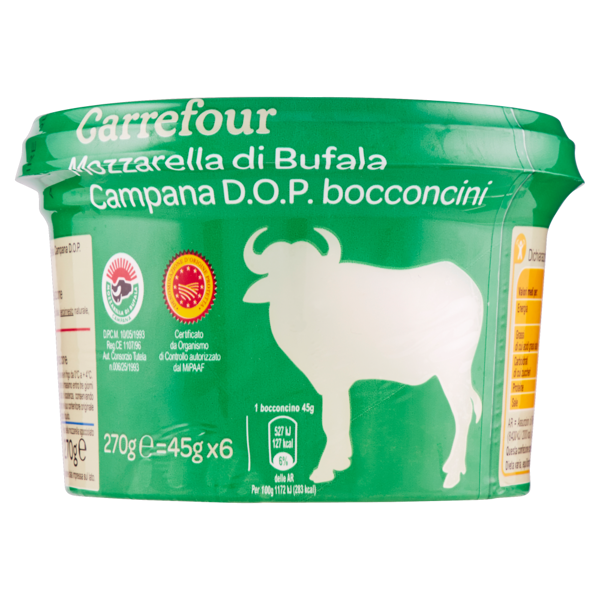 Image of Carrefour Mozzarella di Bufala Campana D.O.P. bocconcini 6 x 45 g 1511333
