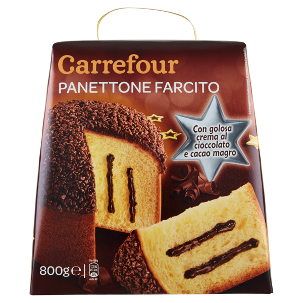 Image of Carrefour Panettone Farcito con golosa crema al cioccolato e cacao magro 800 g 1518664
