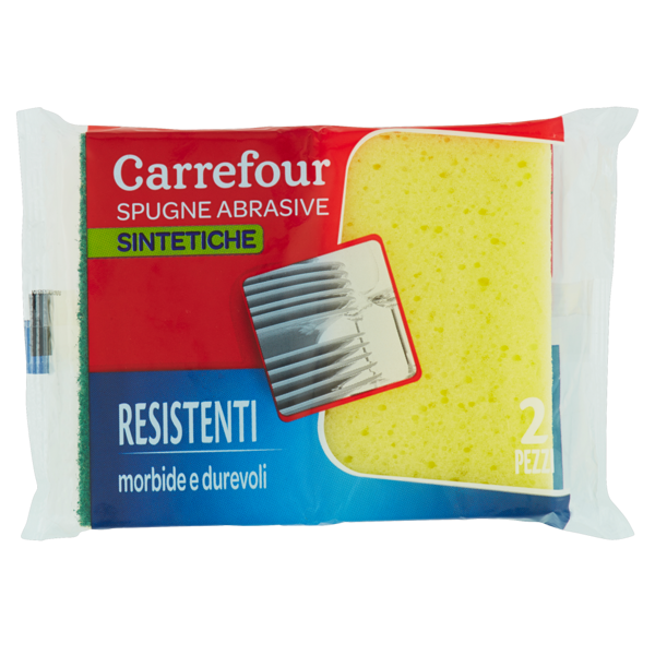 Image of Carrefour Spugne Abrasive Sintetiche 2 Pezzi 1545340