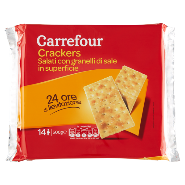 Image of Carrefour Crackers Salati con granelli di sale in superficie 14 x 36 g 1575952