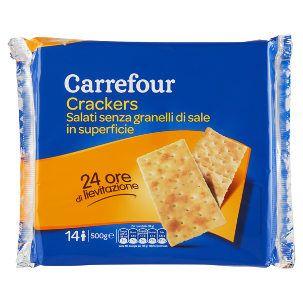 Image of Carrefour Crackers Salati senza granelli di sale in superficie 14 x 36 g 1568641