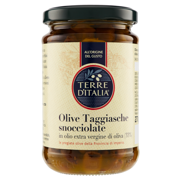 Image of Terre d'Italia Olive Taggiasche snocciolate in olio extra vergine di oliva (33%) 270 g 567963
