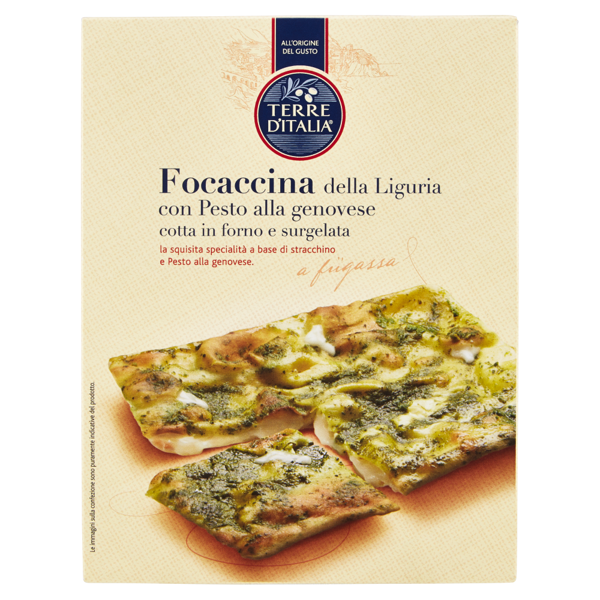 Image of Terre d'Italia Focaccina della Liguria con pesto alla genovese cotta in forno e surgelata 160 g 1567633