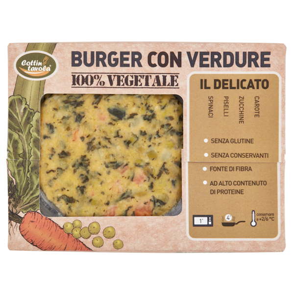 Image of Cottin tavola Burger con Verdure il Delicato 2 x 120 g 1591363