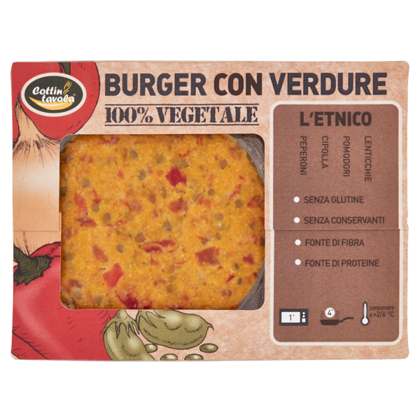 Image of Cottin tavola Burger con Verdure l'Etnico 2 x 120 g 1591365