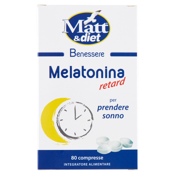 Image of Matt&diet Benessere Melatonina retard 80 compresse 6,8 g 1376609