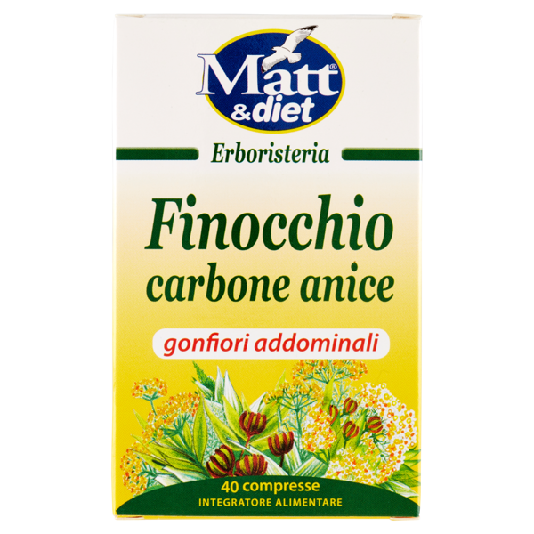 Image of Matt&diet Erboristeria Finocchio carbone anice 40 compresse 28 g 1373169
