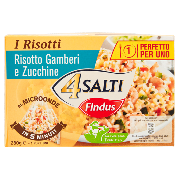Image of 4 Salti i Risotti Risotto Gamberi e Zucchine 280 g 1479359