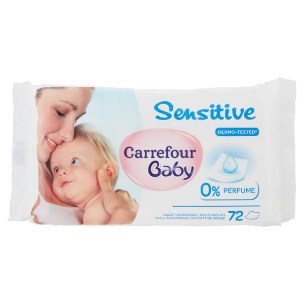 Image of Carrefour Baby Sensitive 72 Salviettine Spesse 1410719