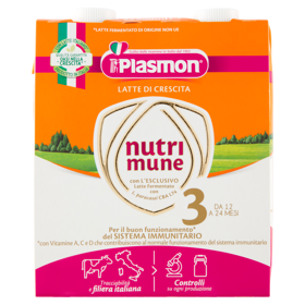 Plasmon Latte di Crescita nutri mune 3 2 x 500 ml