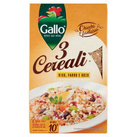 Gallo Chicchi e fantasia 3 Cereali Riso, Farro e Orzo 800 g