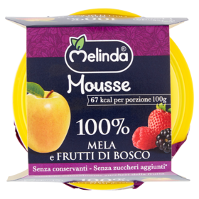 Melinda Mousse 100% Mela e Frutti di Bosco 2 x 100 g