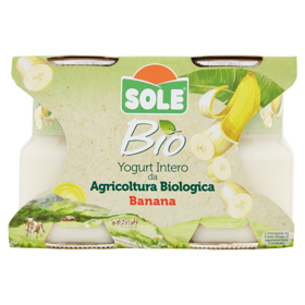 Sole Bio Yogurt Intero da Agricoltura Biologica Banana 2 x 125 g