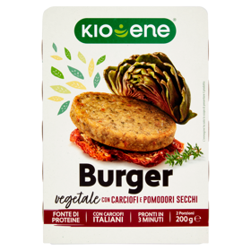Kioene Burger vegetale con Carciofi e Pomodori Secchi 200 g