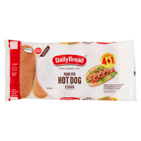 DailyBread Pane per Hot Dog Panini 5 x 62,5 g