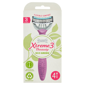 Wilkinson Sword Rasoio Usa e Getta Xtreme 3 Beauty Eco-Green 4 pz