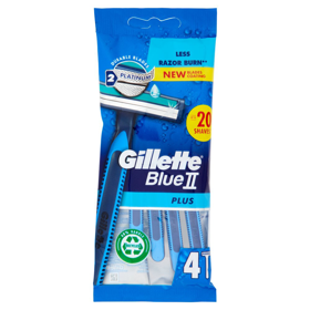 Gillette Blue II Plus Rasoio da Uomo Usa e Getta - 4 rasoi