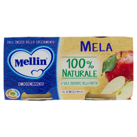Mellin Mela 100% Naturale Omogeneizzato 2 X 100 G