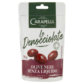 Carapelli le Denocciolate Olive Nere Senza Liquido 70 g
