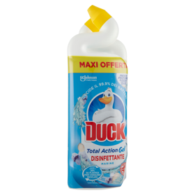Duck Total Action Gel Disinfettante - Liquido Bipacco, fragranza Marine 2x750ml