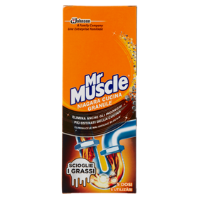 Mr Muscle Niagara Cucina, Disgorgante Granulare per Tubi, Lavandini e Scarichi, 250gr