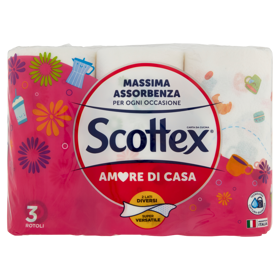 Scottex Amore di Casa Carta da Cucina Rotoli 3 pz