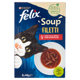 FELIX Soup Filetti (Manzo, Pollo, Agnello) 6 x 48 g