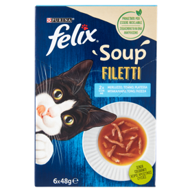 FELIX Soup Filetti (Merluzzo, Tonno, Platessa) 6 x 48 g