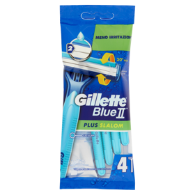 Gillette Blue II Plus Slalom Rasoio da Uomo Usa e Getta - 4 rasoi