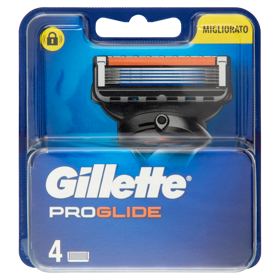 Gillette Fusion5 ProGlide Lame di Ricambio per Rasoio da Uomo 4 Ricariche