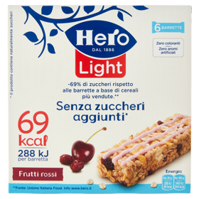 Hero Light Barrette Frutti rossi 6 x 20 g