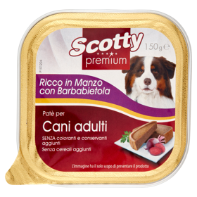 Scotty premium Ricco in Manzo con Barbabietola Patè per Cani adulti 150 g
