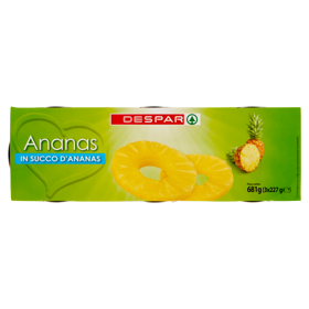 Despar Ananas in Succo d'Ananas 3 x 227 g