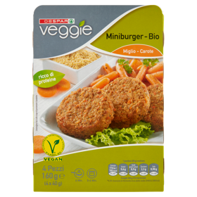 Despar veggie Miniburger - Bio Miglio - Carote 4 x 40 g