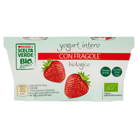 Despar Bio, Logico Scelta Verde yogurt intero con Fragole biologico 2 x 125 g