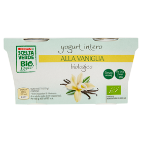 Despar Bio, Logico Scelta Verde yogurt intero alla Vaniglia biologico 2 x 125 g