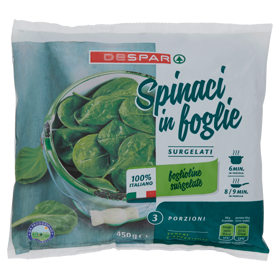 Despar Spinaci in foglie Surgelati 450 g