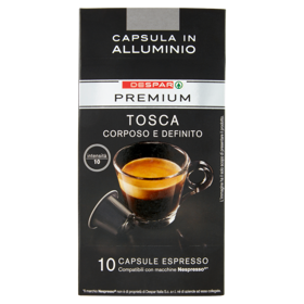 Despar Premium Tosca 10 Capsule Espresso Compatibili con macchine Nespresso* 52 g