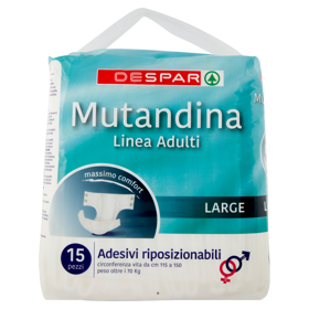 Despar Mutandina Linea Adulti Large 15 pz