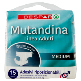 Despar Mutandina Linea Adulti Medium 15 pz