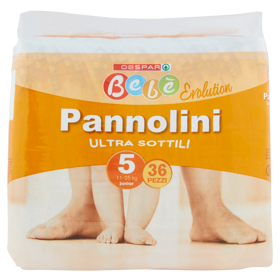 Despar Bebè Evolution Pannolini Ultra Sottili 5 Junior 11-25 kg 36 pz