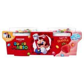 Danone Yogurt alla Fragola Super Mario 2 vasetti 220 g