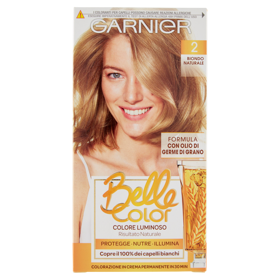 Garnier Belle Color Colore Luminoso, Tinta per Capelli Bianchi 2 Biondo Naturale