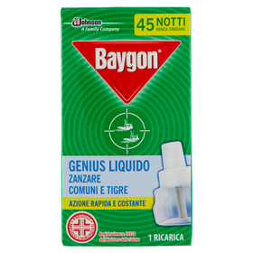Baygon Genius Liquido Zanzare Comuni e Tigre 1 Ricarica 27 ml