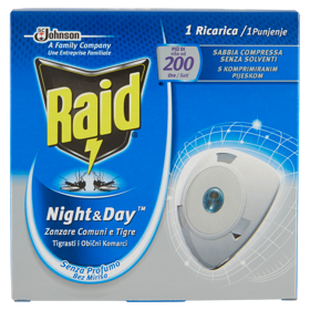 Raid Night & Day Zanzare Tigre e Comuni 1 Ricarica